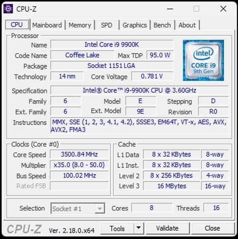 Комп'ютер для роботи: i9-9900K / 64GB RAM