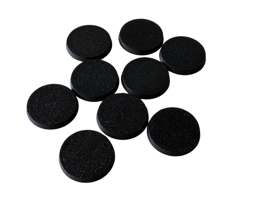 Podstawki do Figurek, Owalne, Czarne, 28mm, komplet 10 sztuk
