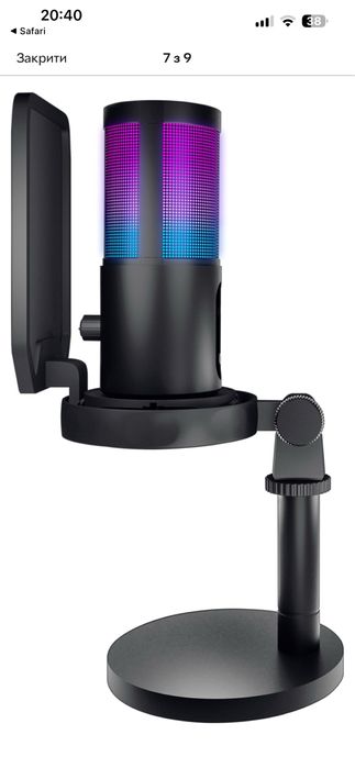 Мікрофон для компʼютера Hator signify rgb