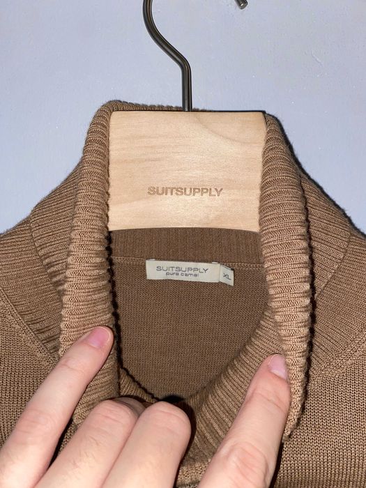 Beżowy, Kamelowy Golf, SuitSupply, 100 % Camel Wool, L+/XL