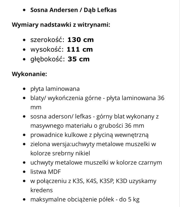 Witryna nadstawka Prowansja