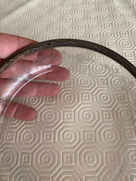 Jarro decantador de cristal cinzelado e banho de prata, Napoleão III