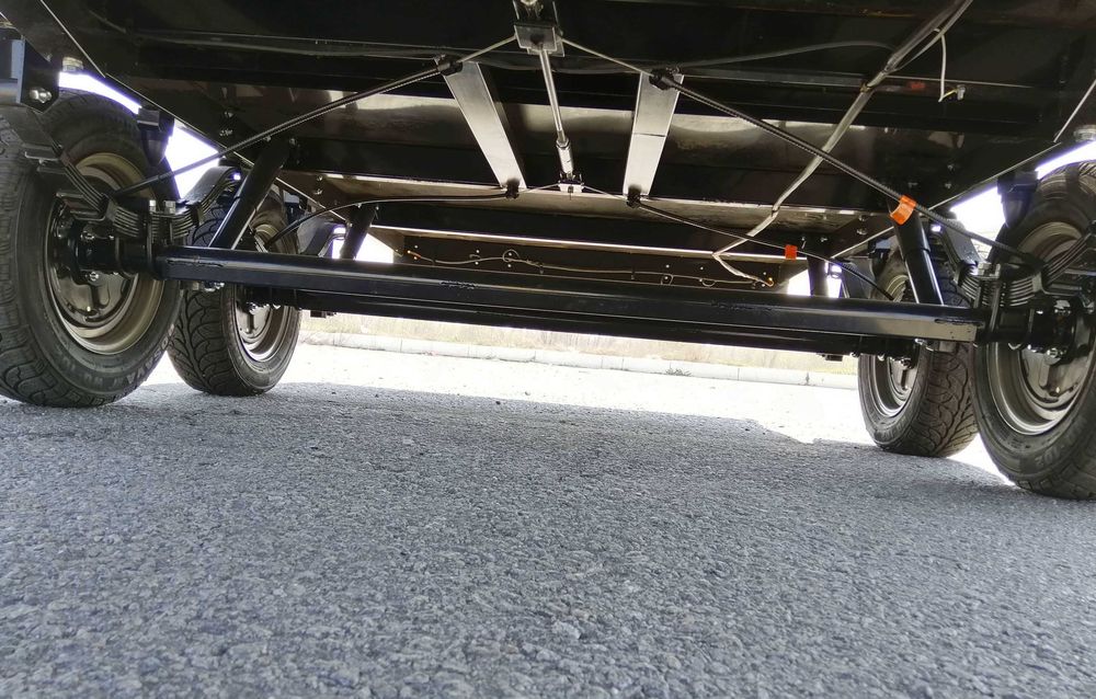 Гальмівний двовісний прицеп 3200*1560 КРД-109 тормозний причіп