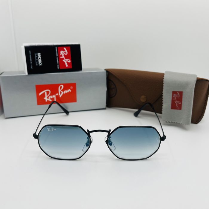 Солнцезащитные очки Ray Ban Octagonal 3556 Black-Blue 53мм стекло