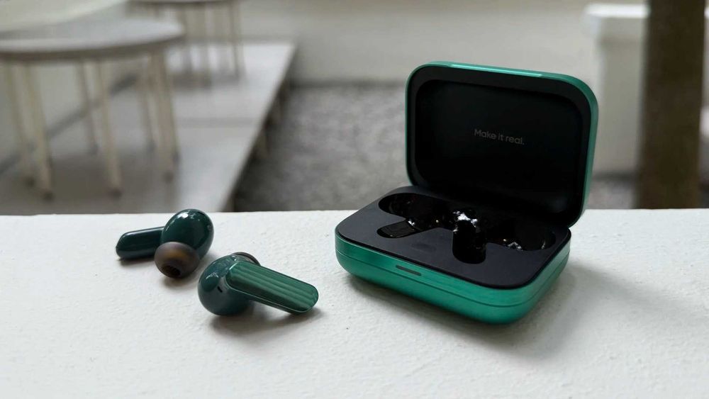 ‼️+ЧОХОЛ! Realme Buds Air 7 Pro(Bl/Green)|Беспроводные блютуз наушники