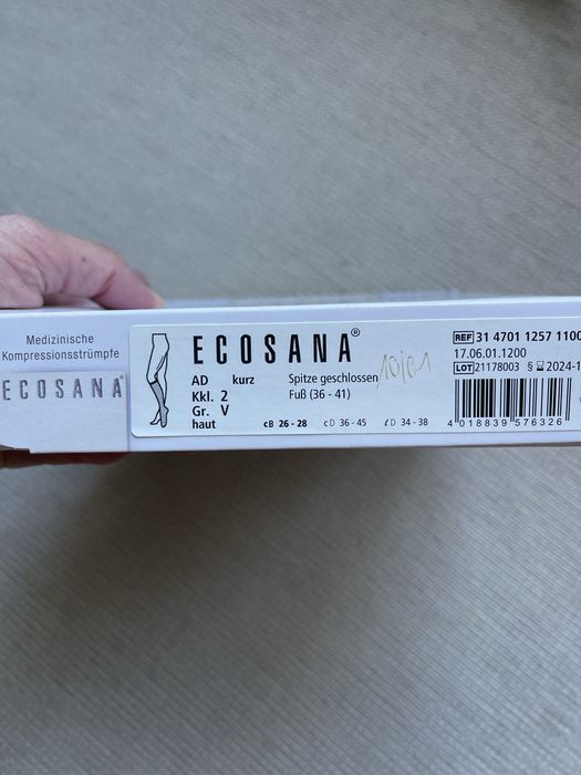 Компресійні гольфи Ecosana 2 клас компресіі розмір 5