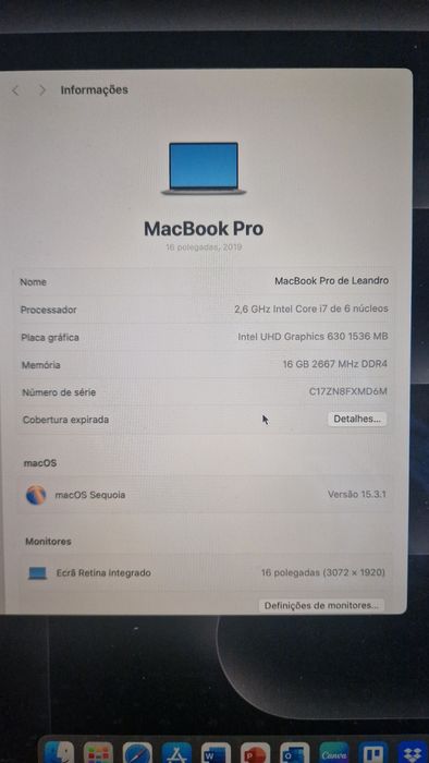 Macbook Pro i7 16GB / 512GB SSD