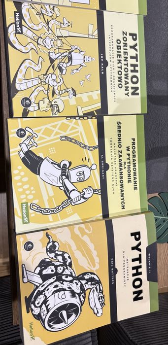 Zestaw 6 ksiazek python (Helion) stan idealny/nowe