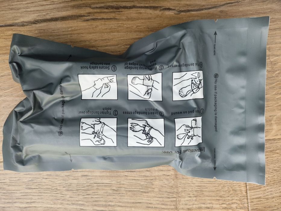 Bandaż ratunkowy wojskowy survival pierwsza pomoc Opatrunek indywidual