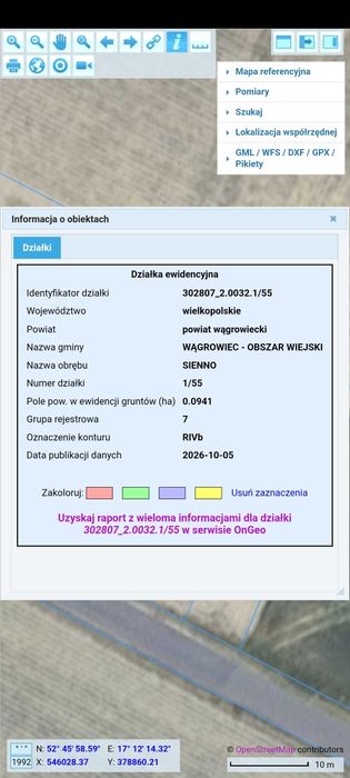 Działka budowlana Sienno