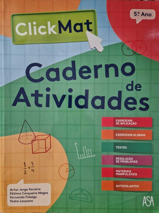 Caderno de atividades ClickMat 5ºano, editora  ASA