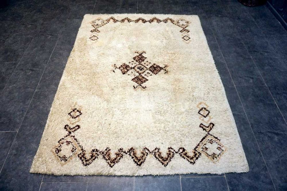 Tapete BERBERE BENI OURAIN (Atlas) em Lã, 215cm x 160cm, muito expesso