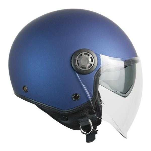 Kask Jet Włoskiej Firmy CGM Italia -Niebieski matt