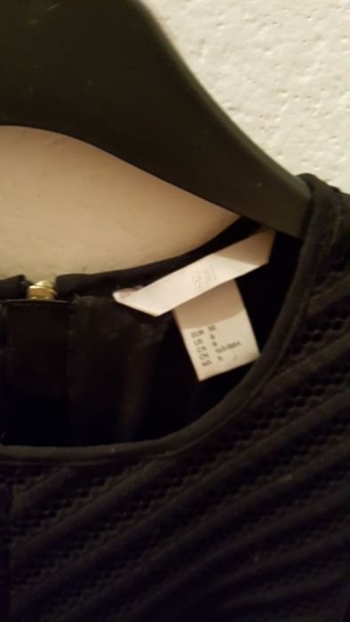 Sukienka czarna elegancka h&m wieczorowa