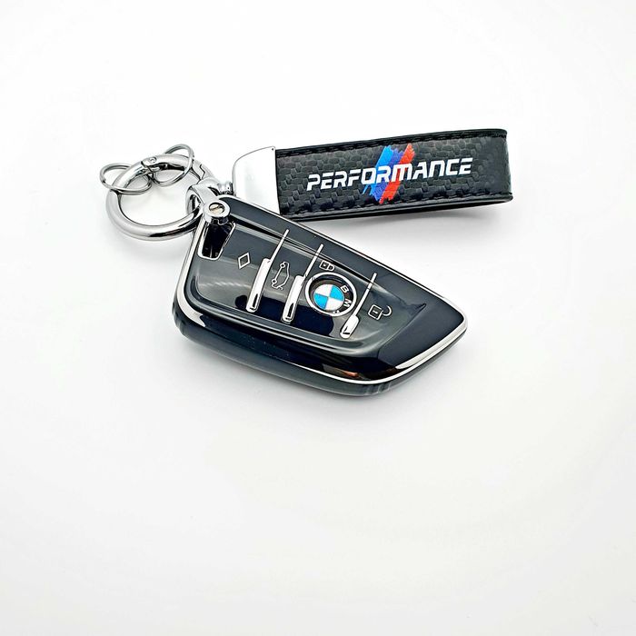 Étui à Clés BMW En Cuir Moka Avec Agrafe Acier Inoxydable - Réf. 82-29-2-408-819