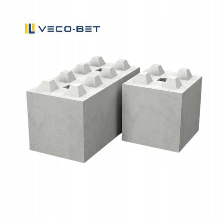 Blok betonowy typ 80 / bloki betonowe / mury oporowe / klocki / ściany