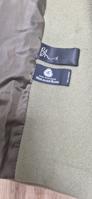 wełna płaszcz damski zieleń  Bhs XL