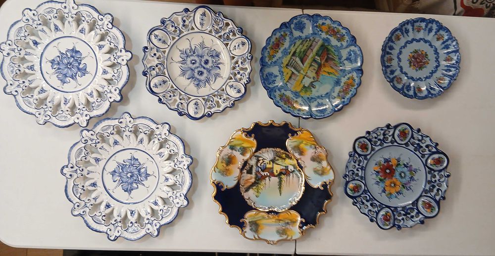 7 pratos decorativos grandes