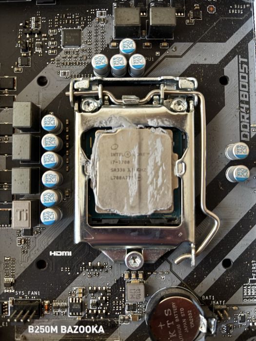 B250M bazooka + i7 7700 + chłodzenie silentium pc