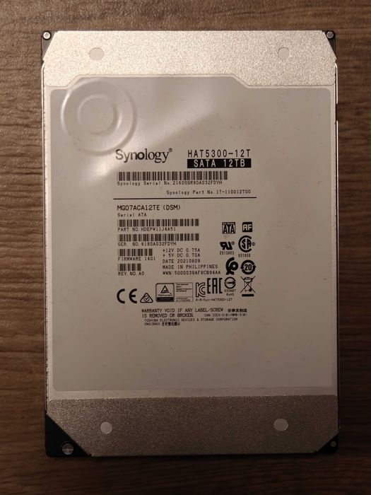 Dysk Enterprise Synology HAT5300-12T 12TB do Serwera NAS