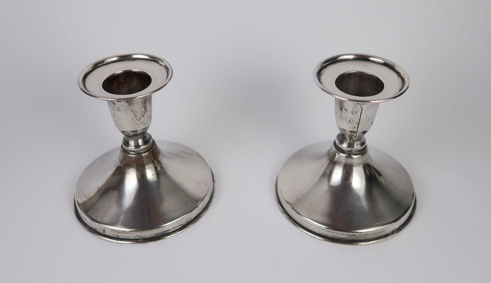 Par de castiçais em prata Portuguesa