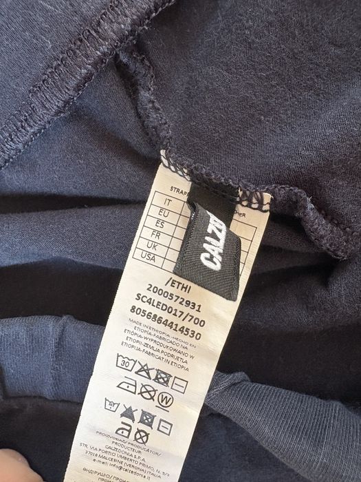 Legginsy damskie Calzedonia S bawełna granatowe