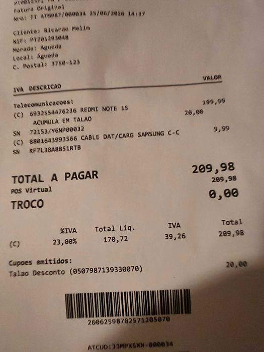Redmi note 15 versão 8/256
