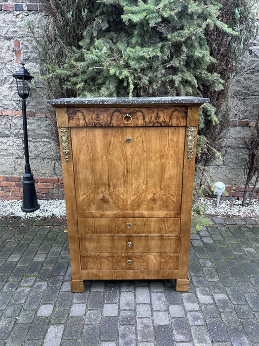 Antyczna Komoda Sekretarzyk Kredens Ludwik Biurko Uniakt Po Renowacji