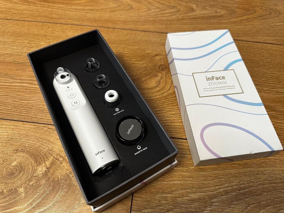 InFace Zoomin – Odkurzacz do wągrów z kamerą HD, 3 tryby ssania