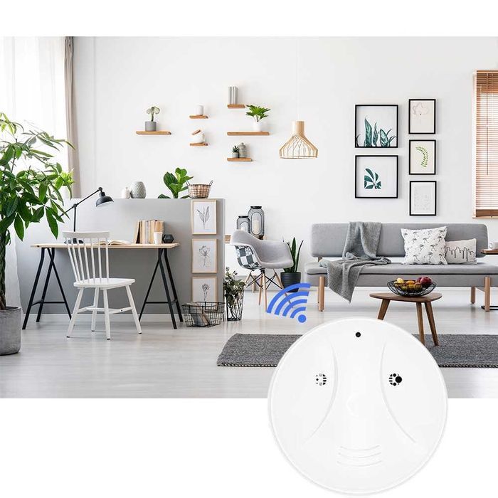 Kamera Czujnik Dymu Szpiegowska Ukryta Wifi Full HD