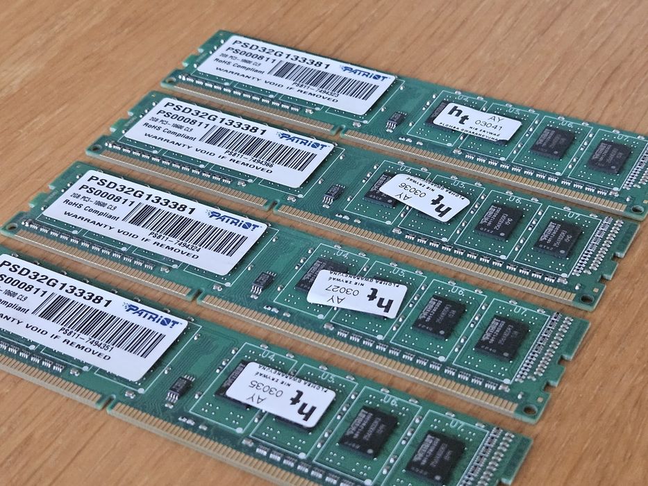 Pamięć PATRIOT 4x2GB DDR3 PC3-10600 CL9 PSD32G133381 PS000811
