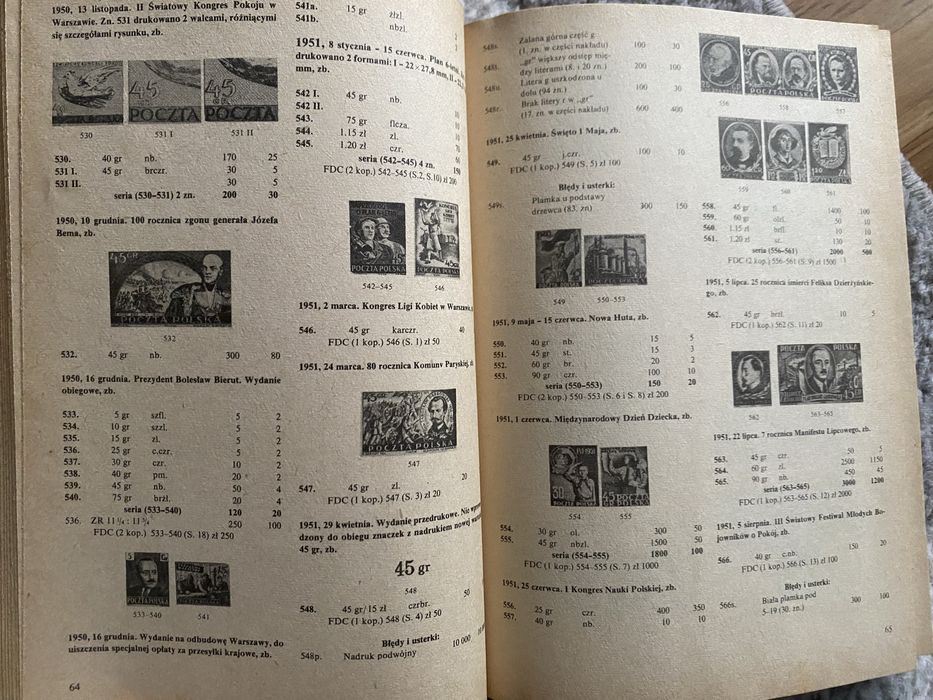 Katalogi  znaczków pocztowych 1987, 1992 - 1993