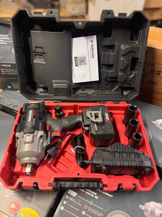 KIT Chave de Impacto Parkside 20V Performance PASSP 20-Li C4 1356NM