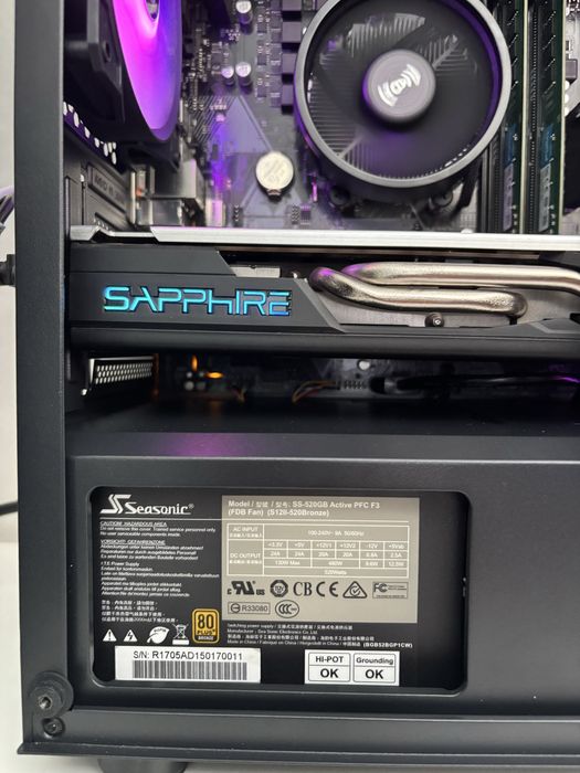 Desktop completo (Ryzen + Asus B450 +  DDR4 + RX580 + Seasonic)