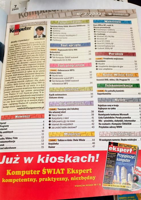 Komputer Świat nr 3/2003 archiwalny numer / czasopismo magazyn  komputerowy retro