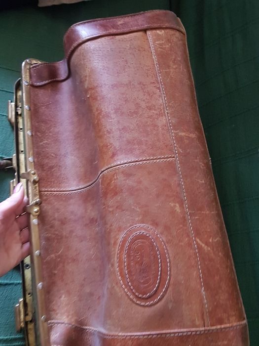 Torba lekarska, podróżna skóra,  real vintage antyk