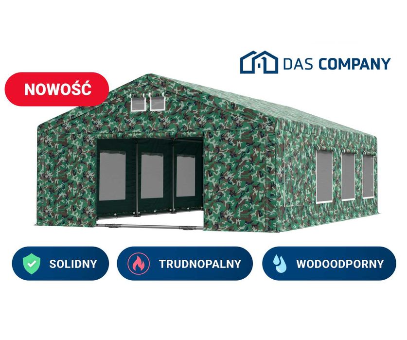 4x8x2m Sezonowy wzmocniony Namiot wędkarski harcerski militarny moro wojskowy S+ NOWOŚĆ !