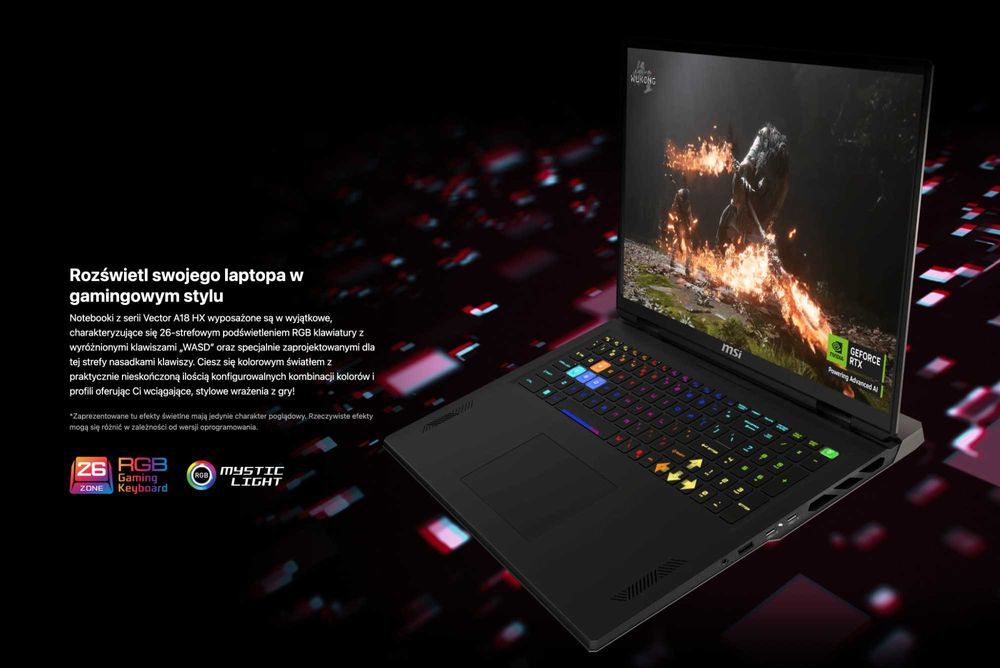 MSI A18 HX | Gaming Laptop | AMD Ryzen 9,RTX 5070Ti 12GB, 32GB RAM,1TB