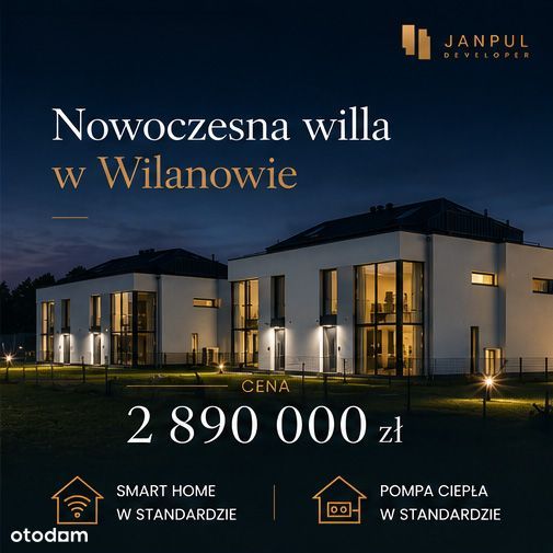 WILANÓW Zawady/ exclusive villa/ 600 m² plot/ 6 m high living room