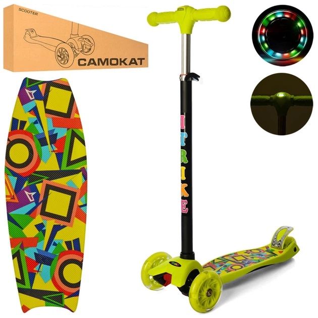 АКЦІЯ! Самокат дитячий триколісний JR 3-055-GR1 Зелений