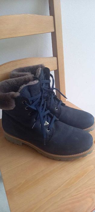 Жiночi  шкiрянi чоботи  PANAMA JACK  100% хутро ягня . Роз41. Iспанiя.