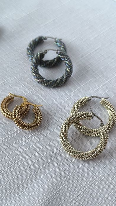 Kolczyki congo srebrne