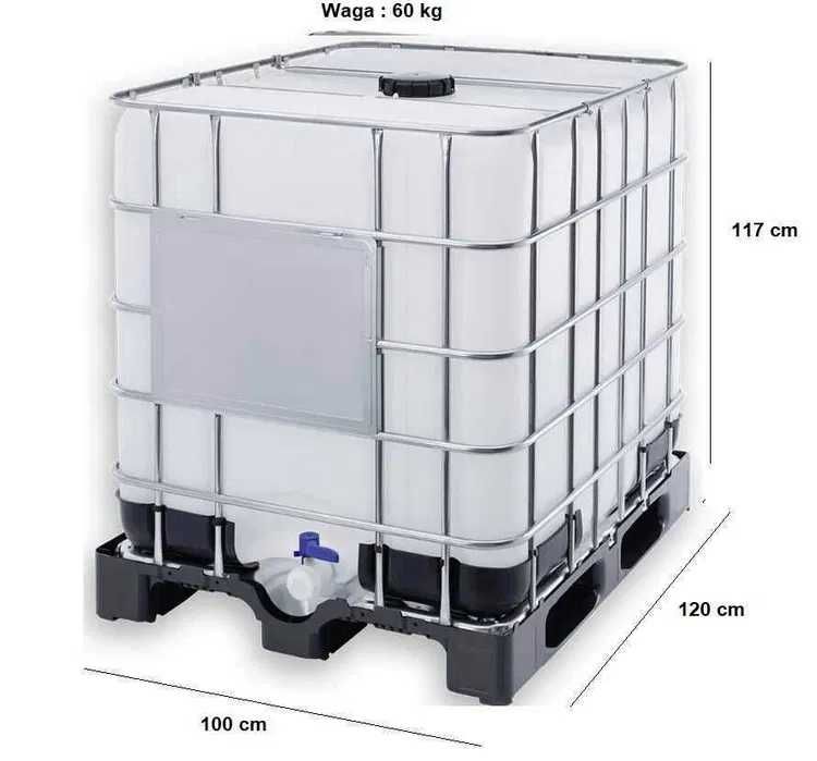 Zbiornik Mauzer 1000L PaletoPojemnik na Wodę Deszczówkę FV Moja Woda