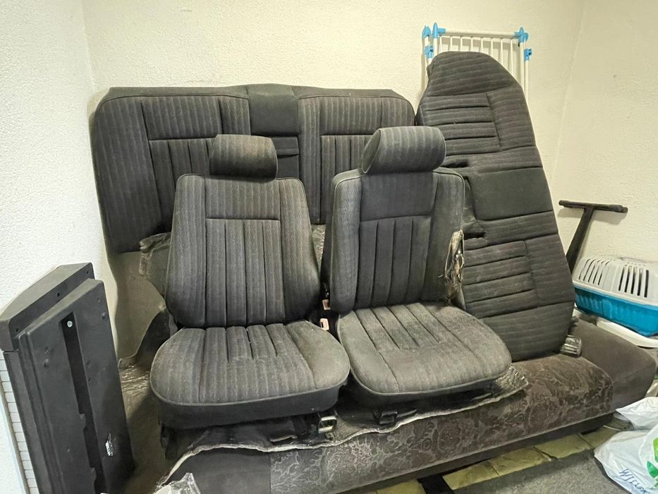 Fotel tapicerka czarna Mercedes w124