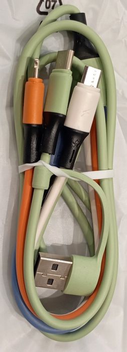 Kabel USB do ladowania - iPhone,micro USB,Typ C