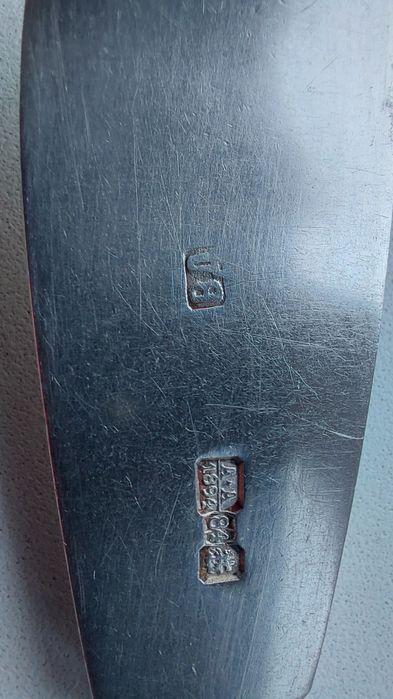 Антикварная столовая ложка, серебро 84 пробы, 1894 год.