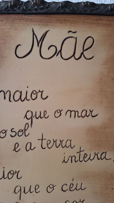 Quadro dedicatória mãe