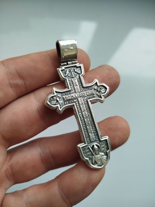 Срібний набір 120г ланцюжок хрестик цепочка серебряная крестик серебро