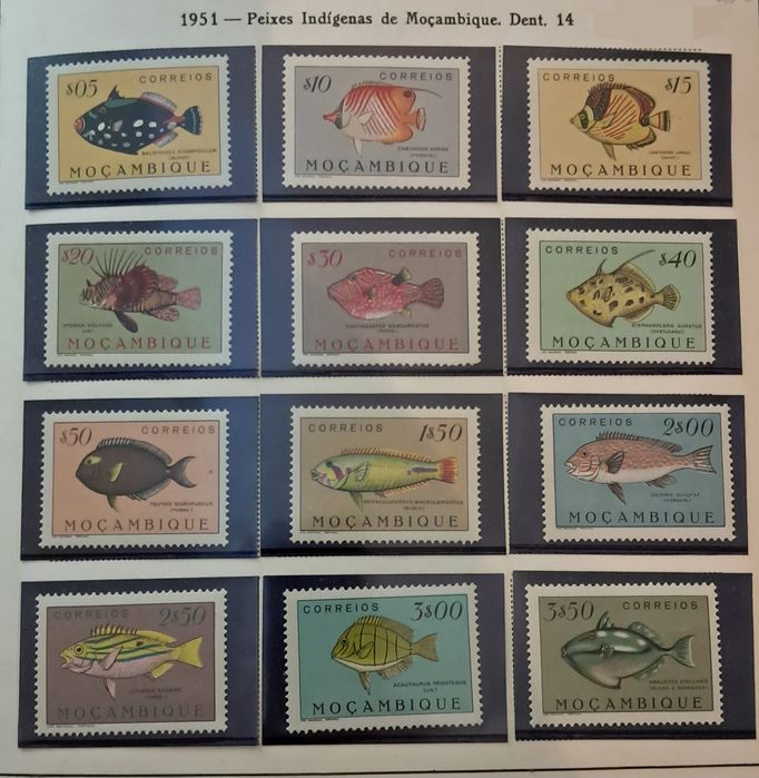 Selos: 1951 - Peixes Indígenas de Moçambique (Moçambique)