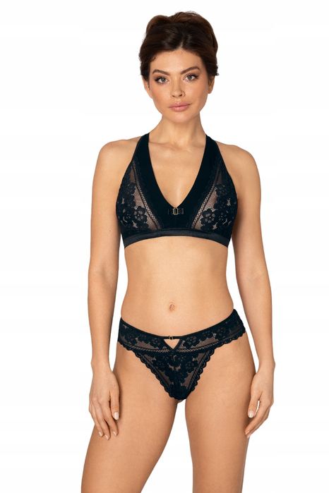 Róża Majtki Damskie - Figi Tango Czarne R. Xxl